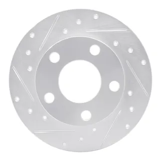 R1 Concepts EDZ-73009L Brake Rotor Drilled and Slotted Silver